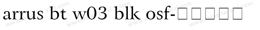 arrus bt w03 blk osf字体转换